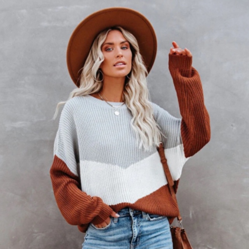 VICI Maddox Chevron Knit Sweater